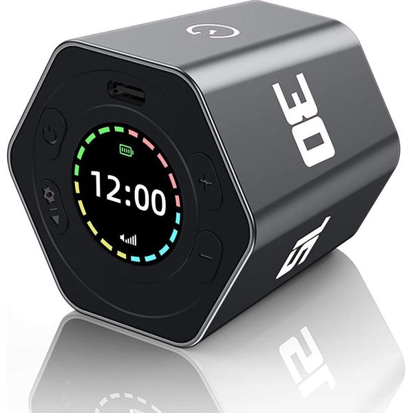 Timer Portatile A Cubo Con Sensore Di Gravità, Display A Led, Vibrazione E Allarme, 3/5/10/15/30 Min Per Bambini, Cucina, Apprendimento, Giochi-image