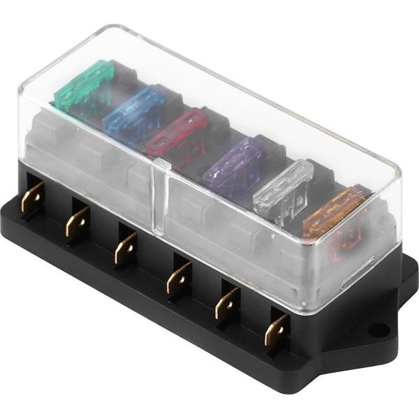 Scatola Dei Fusibili, Scatola Dei Fusibili, Supporto Della Scatola Dei Fusibili, Scatola Dei Fusibili A Lama, Scatola Dei Fusibili A 6 Vie, Blocco Dei Fusibili A 12V-image