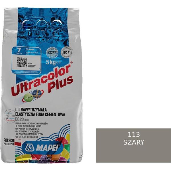 Stucco Per Fughe Flexfuge Mapei Ultracolor Plus 5 Kg Universale, 113 Grigio Cemento-image
