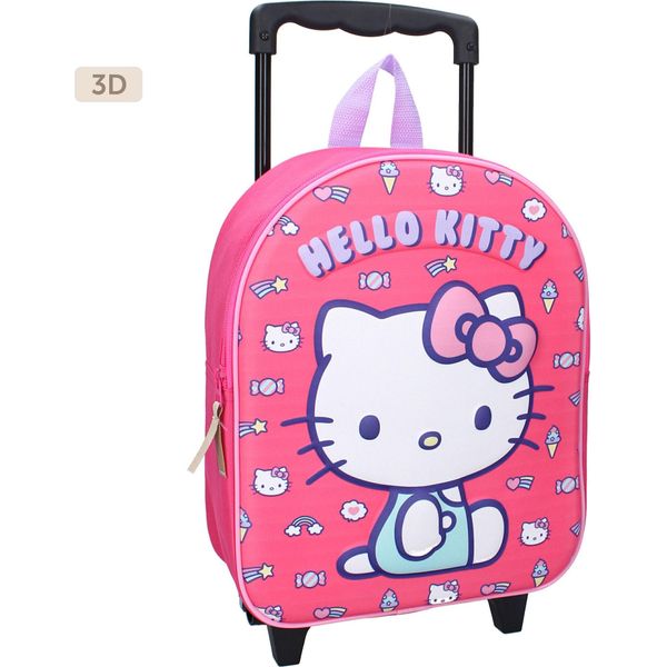 Plecak 3D Hello Kitty Trolley, 32 Cm, Oficjalna Licencja, Poliester-image