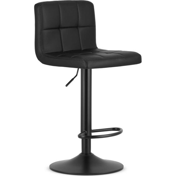 Sedia Da Bar Hocker Prot - Ecopelle Nera / Base Nera-image