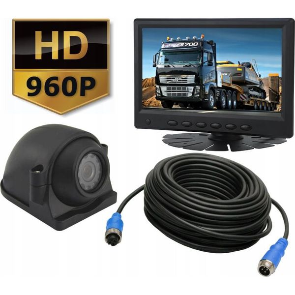 Kit Telecamera Laterale Ahd 1080P + Monitor Da 7-image