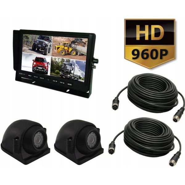 Kit Ahd 2 X Telecamera Ottimizzata Monitor Da 10-image