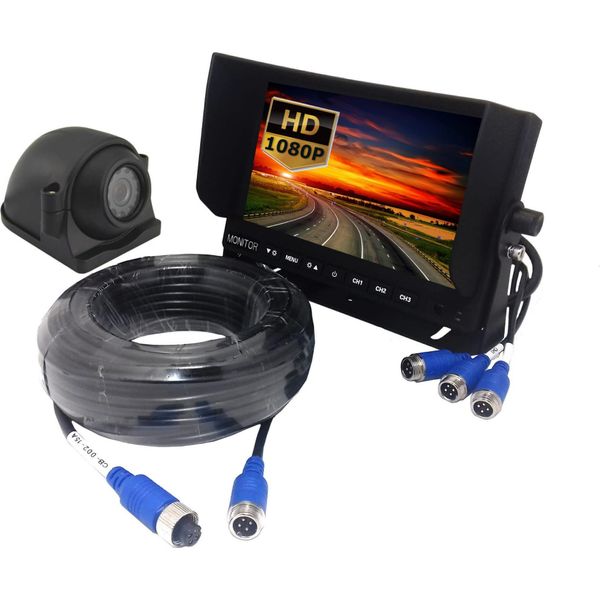 Kit Expert Pro Ahd, Telecamera Posteriore Ottimizzata Da 2 Mpx + Monitor Da 7", 12V/24V, 15M, 4-PIN"-image