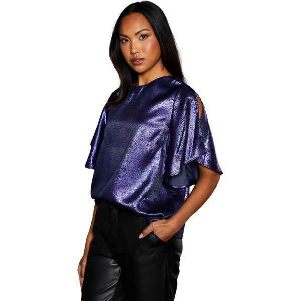 Principles - Top Da Donna Maniche A Fessura DH7858 (44 It) (Blu Marino)-image