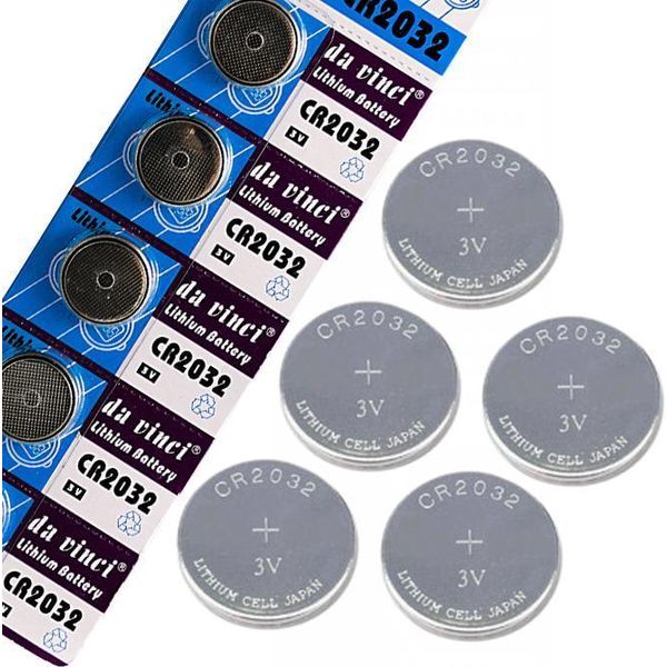 Batterie Al Litio CR2032 3V, Set Di 5, Confezione Blisterata-image