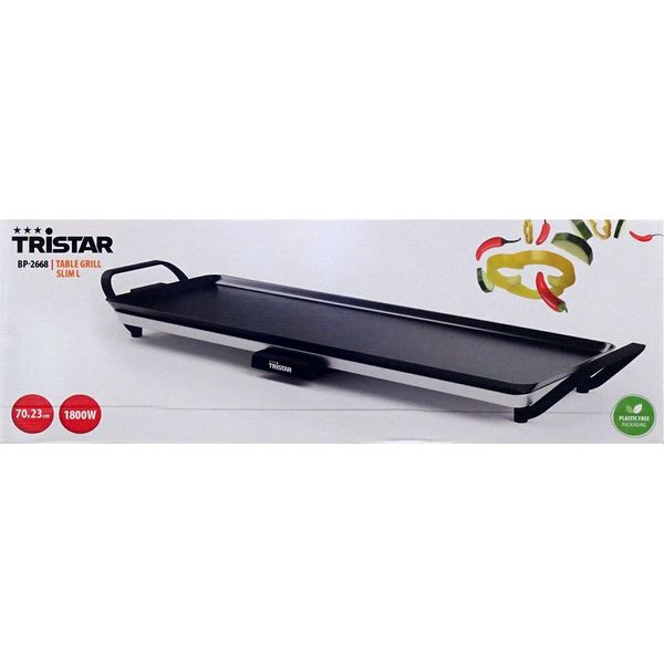 Tristar Slim L BP-2668 Griglia Elettrica Nera (BP-2668)-image