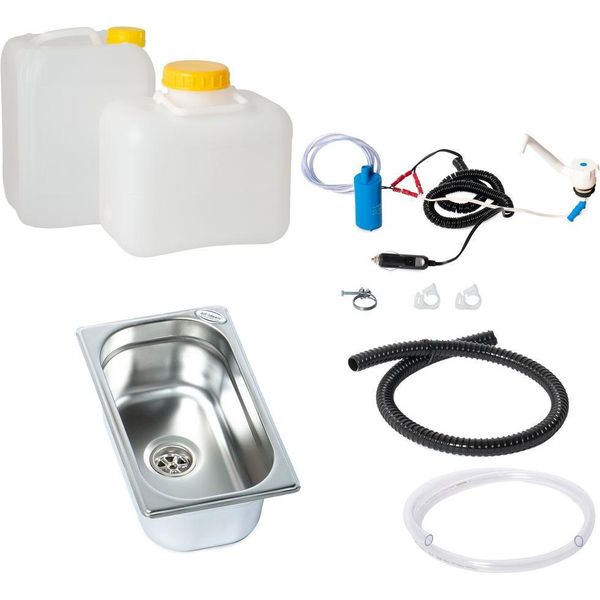 Lavello Da Campeggio 12V Pacchetto Tecnologico Kit Lavabo Lavello Camper T4 T5 T6-image