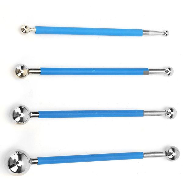 4Pcs Doppio Acciaio Pressato Palla Ceramica Pavimento Stucco Colla Raschiatura Strumenti Di Costruzione-image