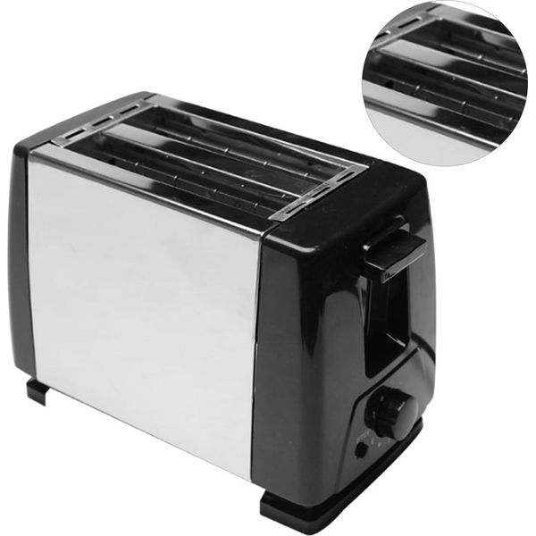 Tostapane Nero A 2 Fette Extra Wide Slot Macchina Per Panini Completamente Automatica Macchina Per La Colazione Multifunzionale-image