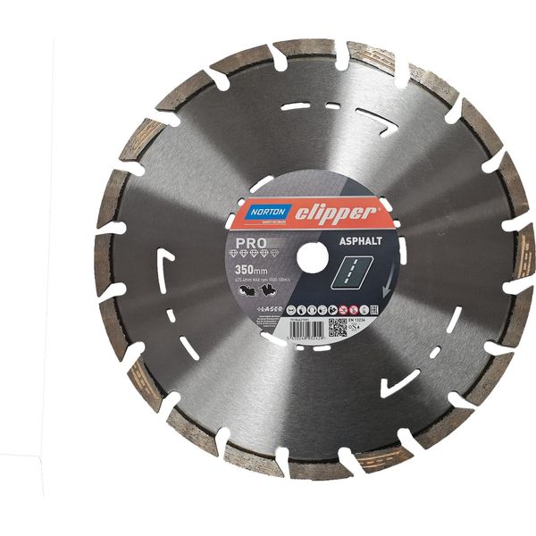Disco Diamantato Ø 350 Mm Foro 25,4 Mm Per Smerigliatrice/Tagliagiunti Altezza Segmento 12 Mm-image
