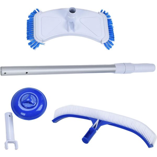Set Di Pulitori Per Piscine Portatili Asta Telescopica Con Spazzola Per La Pulizia Della Piscina-image