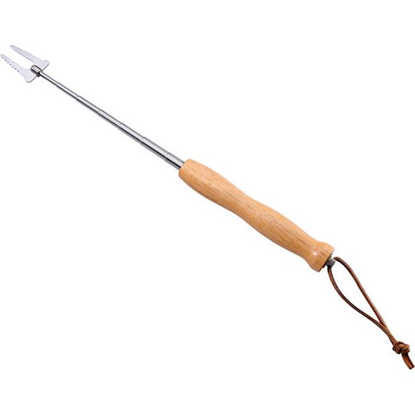 Forchettone Da Barbecue Allungabile Con Manico In Legno �C Design Rotondo-image