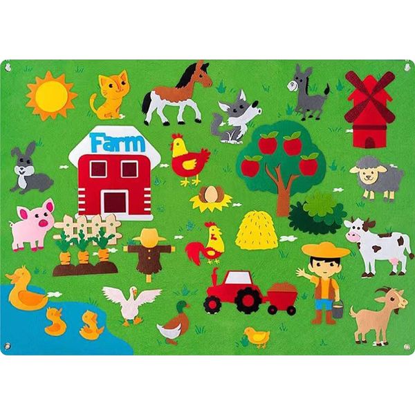 Set Di Artigianato In Feltro 3 In 1 - Lavagna Per Attività A Più Strati Con Gioco Di Storie - Gioco Educativo Di Apprendimento Per Promuovere La Creatività E Le Abilità Motorie-image