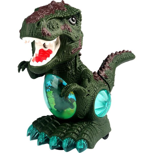 Dino Giocattolo Con Nebbia - Con Musica, Luci E Quattro Ruote Motrici - Per I Bambini, Apprendimento Interattivo E Regalo-image