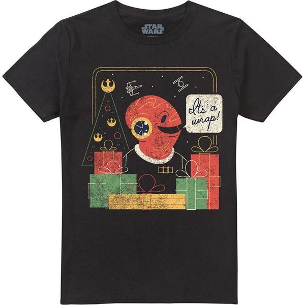 Star Wars - Maglietta "Wrap Trap"" Per Uomo/Donna Unisex, Design Natalizio TV26420 (M) (Nero)"-image