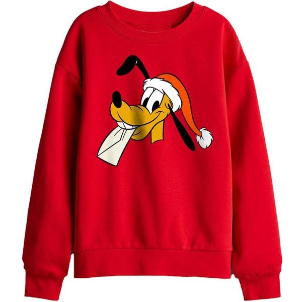 Disney - Felpa Per Bambini, Disegno Natalizio TV26387 (116) (Rosso)-image