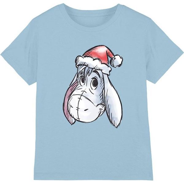 Disney - T-Shirt Per Bambini, Disegno Natalizio TV26409 (128) (Azzurro)-image