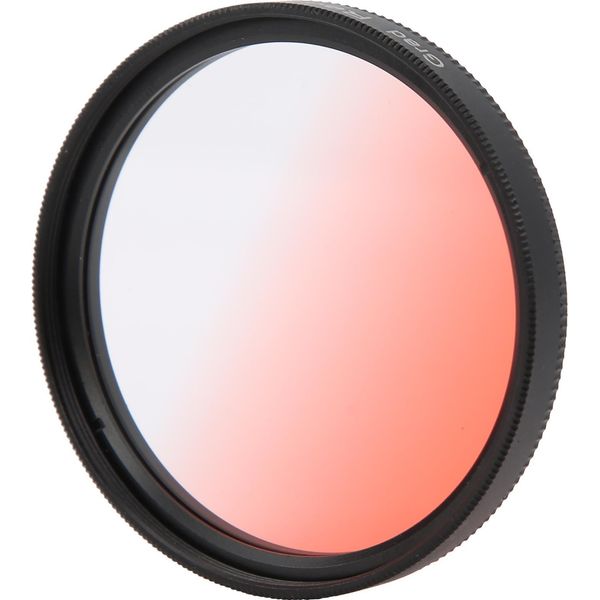 Junestar 52 Mm Filtro Graduato Per Obiettivo Per Filtri Di Fotocamere Canon/Nikon/Sony/Olympus/Fuji, Colore Rosso Sfumato-image