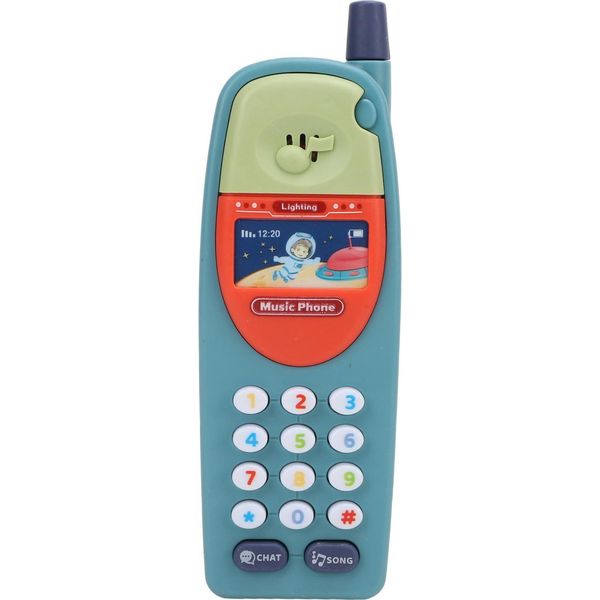 Telefono Giocattolo Per Bambini, Telefono Cellulare Per Bambini, Apprendimento Per Bambini, Educazione, Divertimento, Plastica, Modello Di Telefono Musicale, Blu Chiaro-image