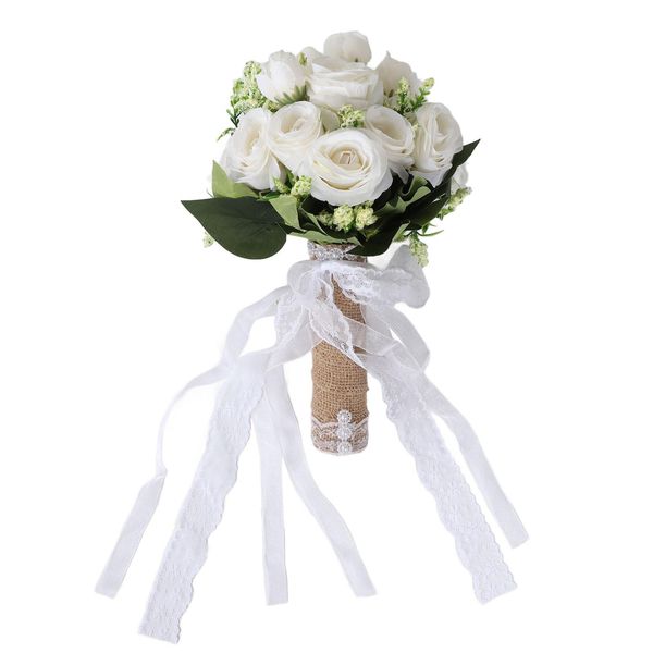 Tenere I Fiori, La Sposa Tiene I Fiori, C, Bouquet Da Sposa Finto, Fiori Artificiali Tenere, Bouquet Da Sposa-image