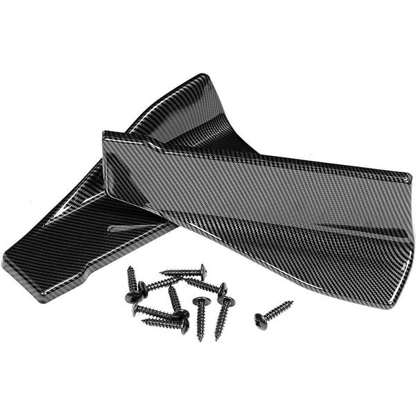 Splitter A Labbro Del Paraurti Posteriore, Splitter A Strisce, Minigonne Laterali In Carbon Look Per Veicoli-image