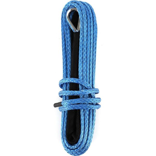 Cavo Verricello 15 M Cavo 7700 Lbs Nylon Recupero Cinghia Di Traino Per Suv Atv Utv Trunkblue-image
