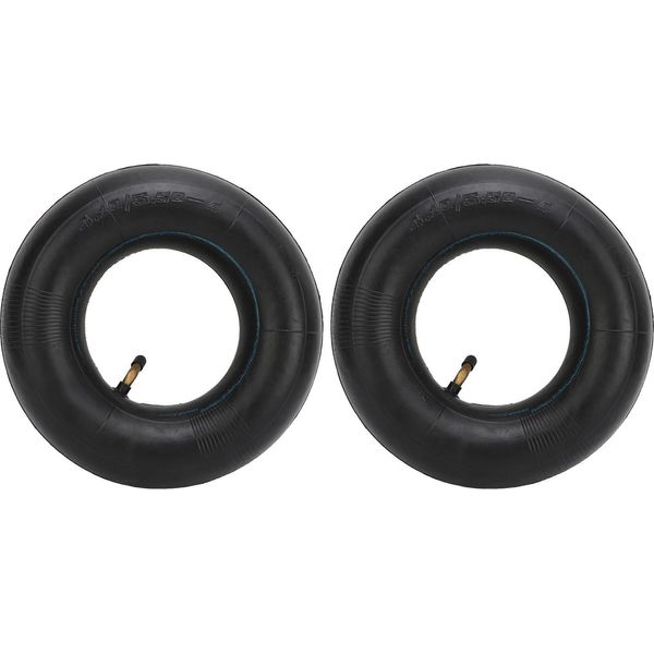 2 Pezzi 4,10/3,50-4 Tubi Interni Con Stelo Valvola TR87 Piegato, In Gomma, Robusti, Per Carrelli Da Giardino, Trattori, Spazzaneve-image