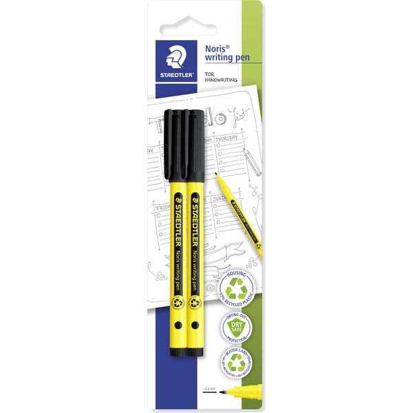 Staedtler 307-9 BK2 Staedtler Fineliner Noris Penna Per Scrivere 0,6Mm 2Stk. Schwarz Al Dettaglio-image