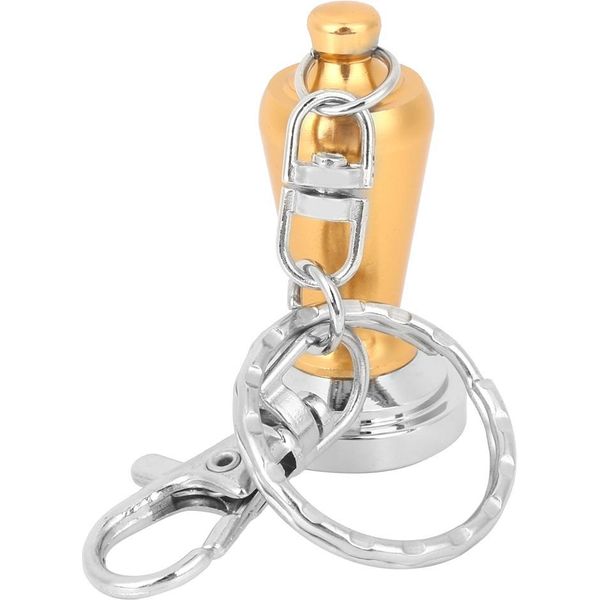 Mini Coffee Tamper Key Chain Powder Hammer Key Ring Coffee Appliance Pendant Peripheral Gifts Collectionyellow-image