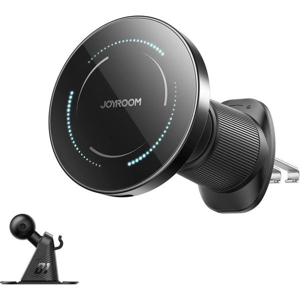 Joyroom Supporto Per Auto Jr-Zs502 Magsafe Compatibile Con Caricatore Induttivo Per Griglia Di Aspirazione/Cruscotto - Nero-image