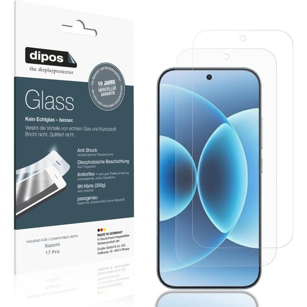 2X Pellicola Protettiva Per Xiaomi 17 Pro Protezione Opaco Vetro Flessibile 9H Dipos-image