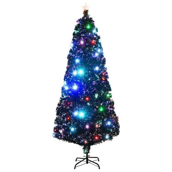 Vidaxl Albero Di Natale Artificiale Con Supporto/Led 210 Cm In Fibra Ottica-image