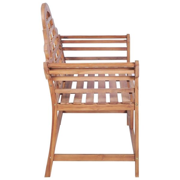 Panchina Da Giardino 127X58,5X92,5 Cm In Legno Massiccio Di Teak-image