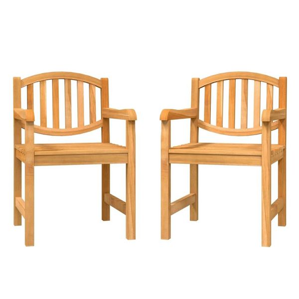 Vidaxl Sedie Da Giardino 2 Pezzi 58X59X88 Cm In Legno Massiccio Teak-image