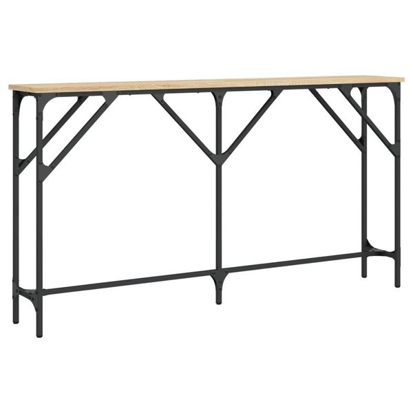Tavolo Consolle Rovere Sonoma 140X23X75 Cm Materiale A Base Di Legno-image