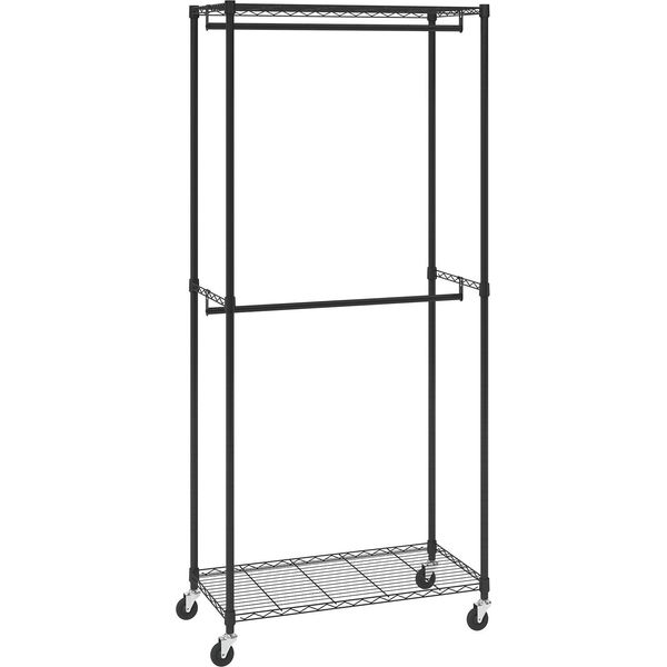 Vevor Appendiabiti Arrotolabile Appendiabiti A 1 Binario, 2 Strati, 136 Kg Di Portata Appendiabiti Arrotolabile Resistente Per Camera Da Letto, Lavanderia, Spogliatoio, Ingresso Ecc.-image
