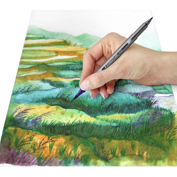 Staedtler 3001 C6-5 Penne A Punta Doppia In Fibra Staedtler "Asia"", Confezione Da 6 Pezzi"-image