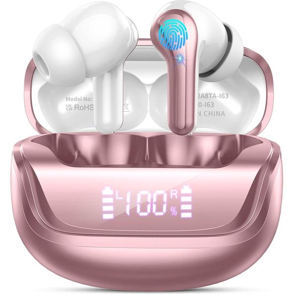 Cuffie Senza Fili Bluetooth 5.4 In Ear Con Microfono A Cancellazione Di Rumore Enc, Cuffie Senza Fili Con Bassi Profondi, Auricolari Senza Fili Impermeabili IP7, Auricolari 45H-image