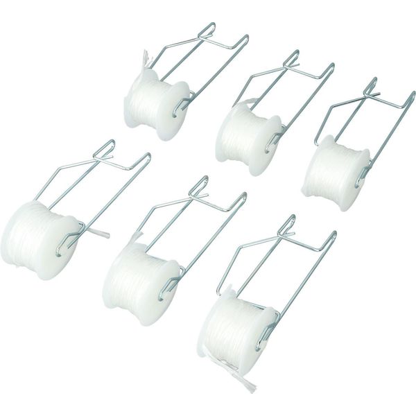 6PCS Ganci Di Supporto Per Pomodori Ganci A Rullo Per Pomodori In Serra Kit Di Supporto Per Ciliegia Di Pomodoro 15 Metri Di Linea-image