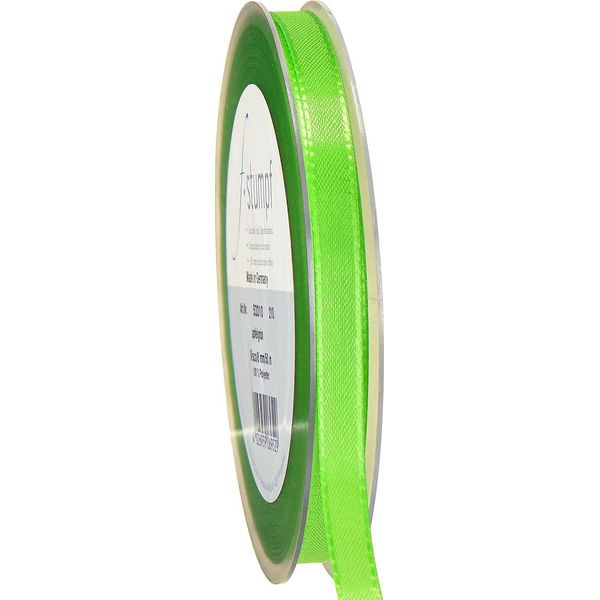 50M × 8Mm Visco Nastro Decorativo Nastro Taffetà Nastro Arco Nastro Regalo Nastro Tessuto Nastro Taffetà Arco, Colore: Verde Mela-image