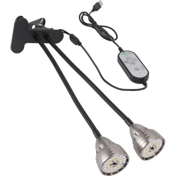 Led Pianta Crescere Luci Doppia Testa Succulente Crescere Riempire La Luce Usb Powered Lampada Di Crescita Con Clip-image