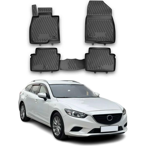 2012-2021 Mazda 6 Tappetini Tpe Nero 4 Pz-image