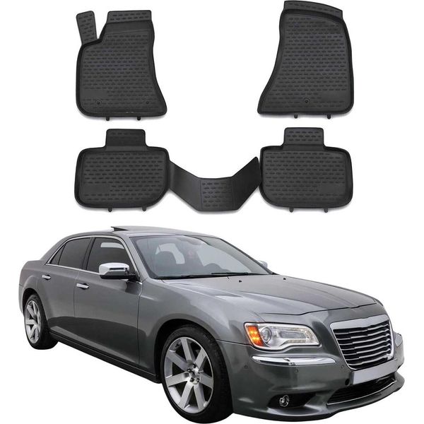 2011-2014 Lancia Thema Tappetini Tpe Nero 4 Pz-image