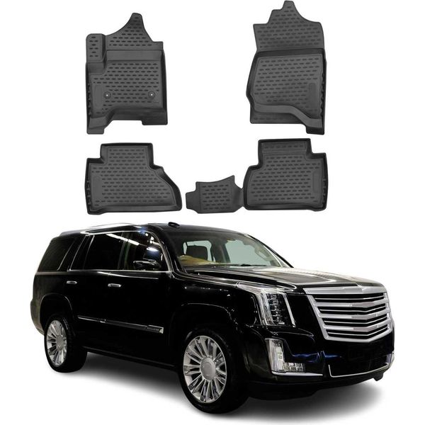 2015-2020 Cadillac Escalade Omac Tappetini In Gomma Tappetini Tpe Nero 4X-image