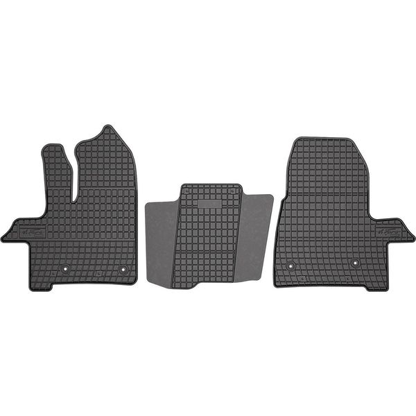 2019-2025 Ford Transit Van Tappetini In Gomma Nera 3 Pz-image