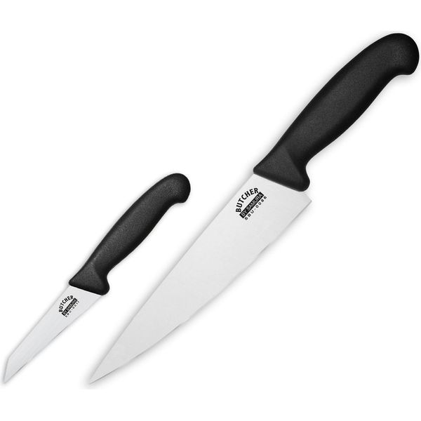 Samura Professional Butcher Knife Duo: Set Di Coltelli Da Chef E Da Spelucchino In Acciaio Giapponese Per La Precisione E L'eccellenza Culinaria-image