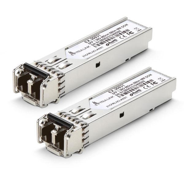 Extralink Sfp 1.25G 2Er-Pack Moduł Sfp, 1,25Gbps, Lc/Upc, 850Nm, 550M, Multi-Mode, Dom-image