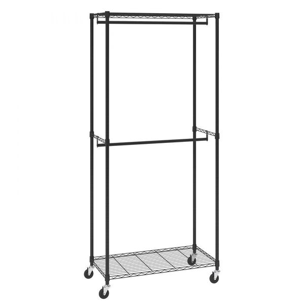 Appendiabiti Mobile - Appendiabiti Con 1 Asta Porta Abiti - 2 Strati - 136 Kg Di Portata - Robusto Appendiabiti - Camera Da Letto, Lavanderia, Spogliatoio, Ingresso - Appendiabiti Mobile-image
