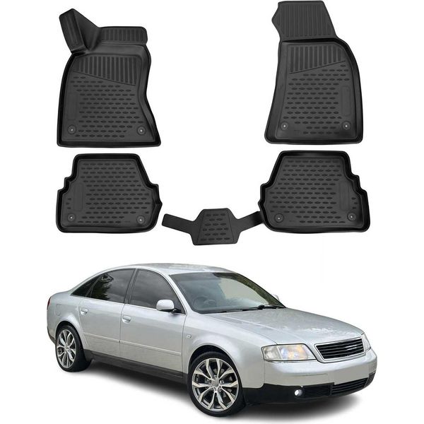 1997-2004 Audi A6 C5 Limo Avant Tappetini Tpe Nero 4 Pz-image
